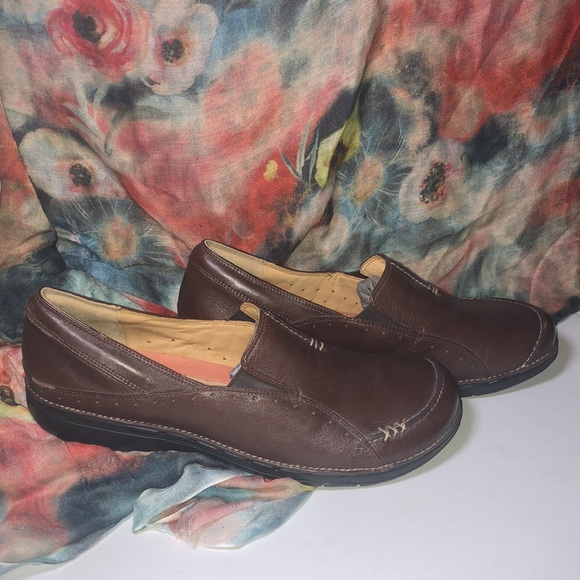 Clarks Un Structured Leather Flats 11M - Picture 4 of 11